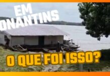 Fenômeno aquático quase vira balsa com profissionais de saúde em Tonantins